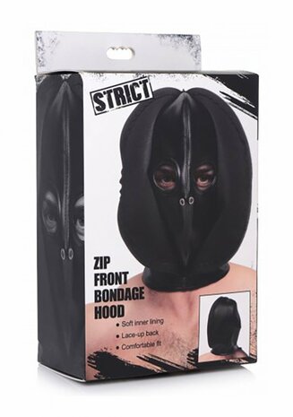 Bondage Mask with Zipper in the Front