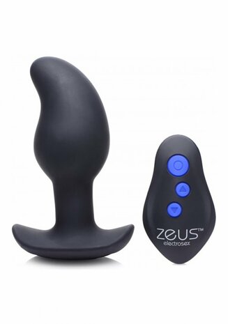 Vibrerende en E-Stim Siliconen Prostaat Massager + Afstandsbediening