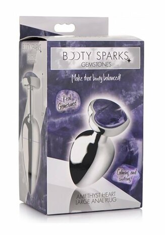 Amethyst Heart - Butt Plug - Large