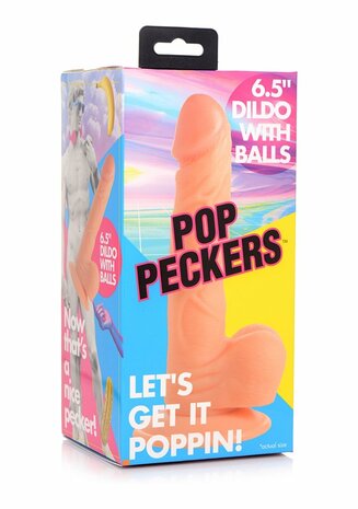POP - Dildo with Balls - 6.5" / 16.5 cm
