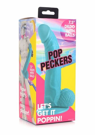 POP - Dildo with Balls - 7.5" / 19 cm