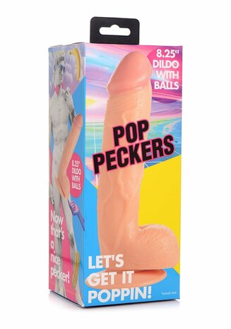 POP - Dildo with Balls - 8.25" / 21 cm