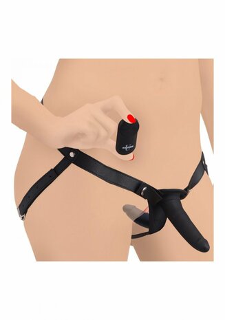 Pegger Beginner - Vibrerende Dubbele Dildo + Harnas