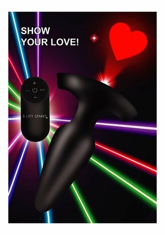 Laser Hart - Butt Plug met Afstandsbediening - Klein