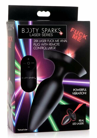 Laser Fuck Me - Butt Plug met Afstandsbediening - Groot