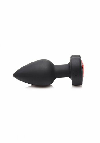 Siliconen Vibrerende Rood Hart - Butt Plug met Afstandsbediening - Klein