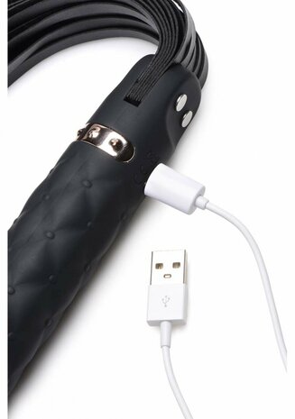 Vibra-Lasher - Vibrerende Siliconen Dildo Flogger