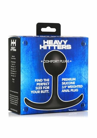 Comfort Plugs Silicone Weighted Round Plug 3.9" - Black