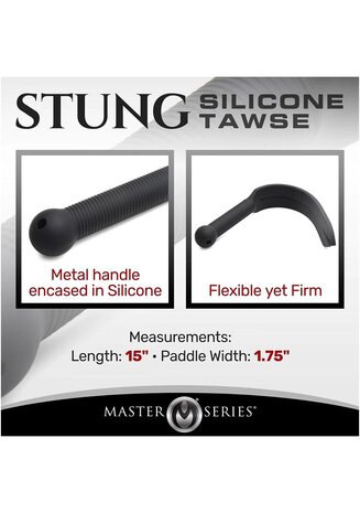 Stung Silicone Tawse - Black