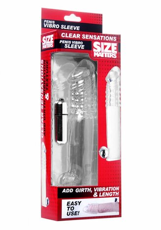 Clear Sensations - Vibrerende Penis Sleeve met Bullet