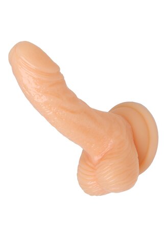 Realistic Suction Cup Mini Dildo Silicone - 4 inch - Flesh