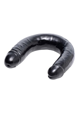 Realistic Double Dildo - 17.5 Inch - Black