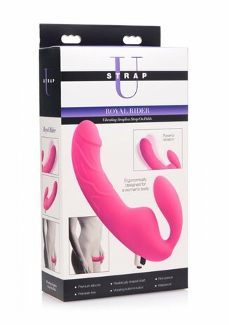 Royal Rider - Vibrerende Siliconen Strapless Strap-On