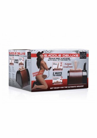 Saddle Deluxe - Rijdbare Sex Machine met Dubbele Hulpstukken