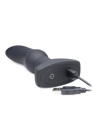 Slim M - Gebogen Rimming Plug met Afstandsbediening