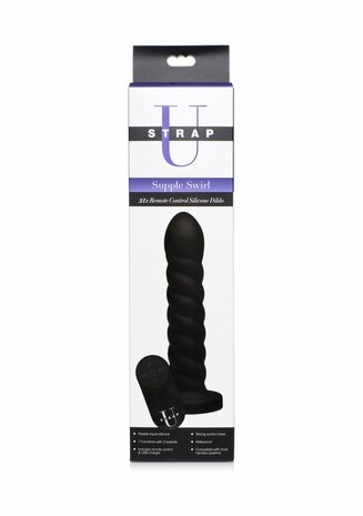 Soepele Swirl - Siliconen Dildo met Afstandsbediening