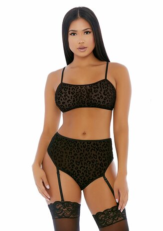 Lustful Leopard - Cami Lingerie Set L