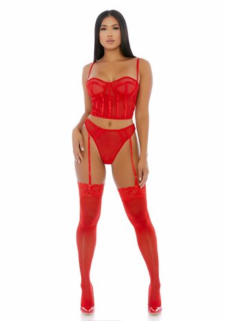 Sheer Intimacy - Mesh Bustier Set S