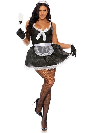 Domesticated Delight - Sexy French Maid Kostuum S/M