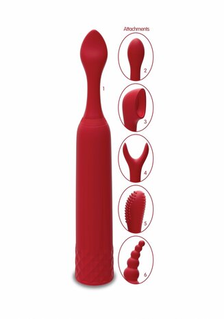iQuiver - Kleine Vibrator met 6 Verwisselbare Opzetstukken