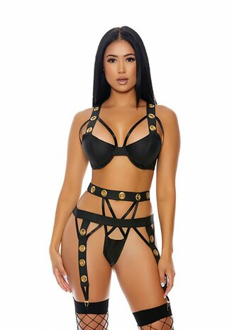 Caged Babe - Lingerie Set Large