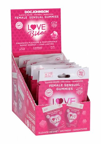 Female Sensual Gummies - 12 pack - 2 pcs per pack - 9 gram