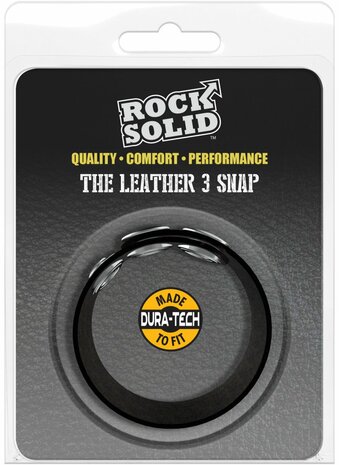 The Leather 3 Snap - Black