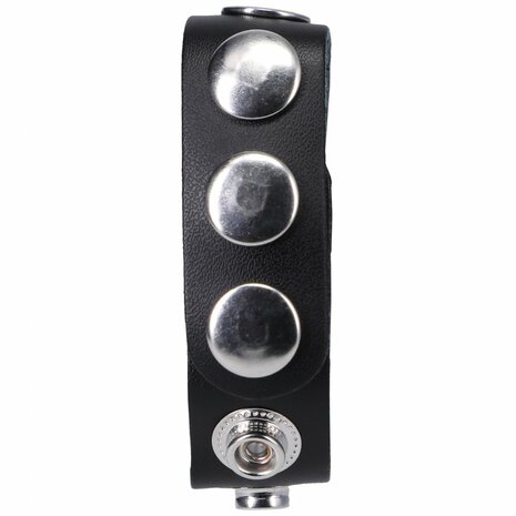 The Leather 5 Snap - Black