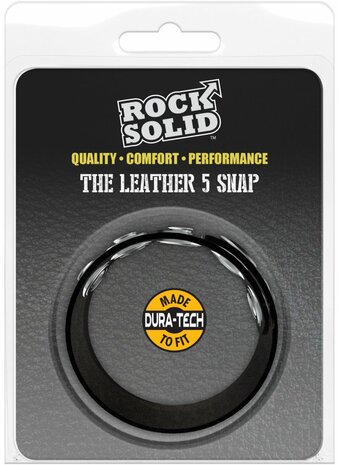 The Leather 5 Snap - Black