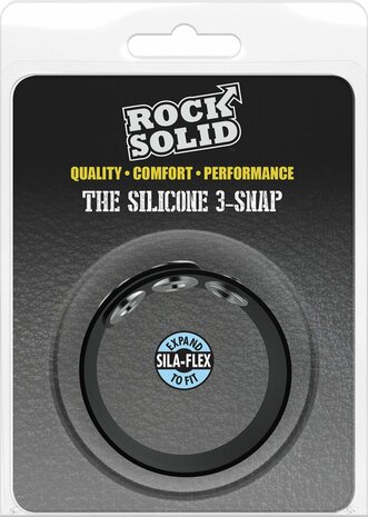 The Silicone 3 Snap - Black