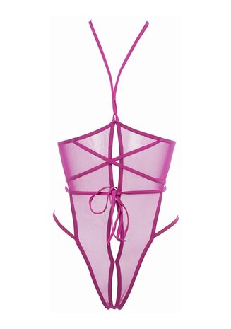 Teddy Open Cup Nicola S/M - Hot Pink S/M
