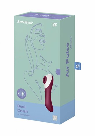 Dual Crush - Inbrengbare Dubbele Air Pulse Vibrator