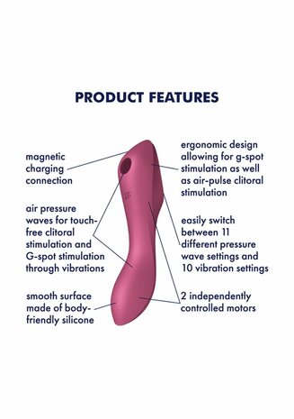 Curvy Trinity 3 - Inbrengbare Air Pulse Vibrator