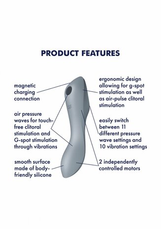 Curvy Trinity 3 - Inbrengbare Air Pulse Vibrator