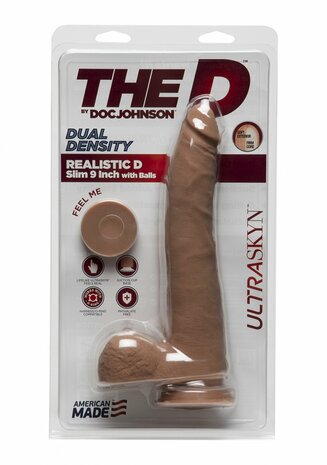 D Slim - Realistische ULTRASKYN Dildo met Ballen - 20 cm