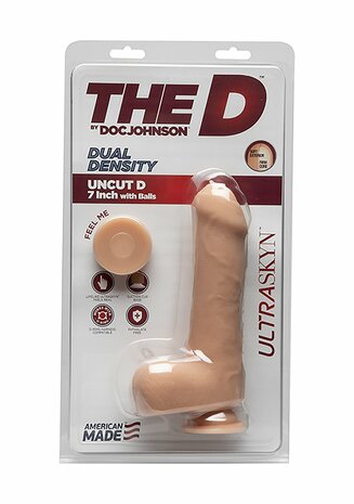 Uncut D - Realistische ULTRASKYN Dildo met Ballen - 18 cm