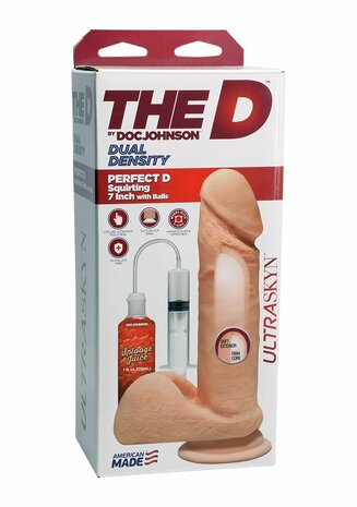 Perfect D Squirting + Balls ULTRASKYN - 7" / 18 cm - Vanilla