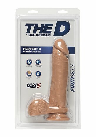 Perfect D - Realistische FIRMSKYN Dildo met Ballen - 20 cm