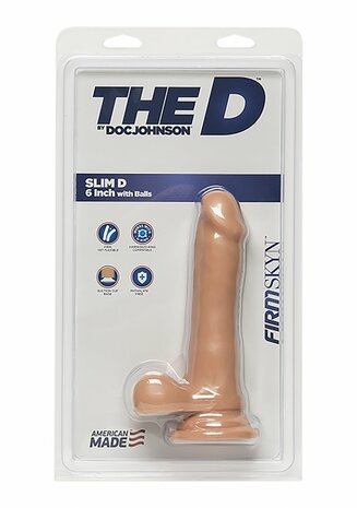 Slim D - Realistische FIRMSKYN Dildo met Ballen - 15 cm