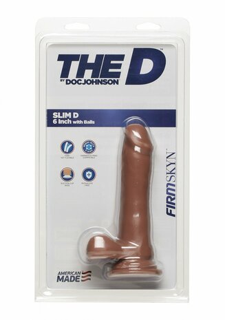 Slim D - Realistische FIRMSKYN Dildo met Ballen - 15 cm