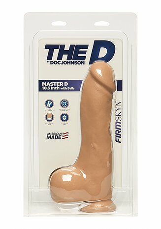 Master D - Realistische FIRMSKYN Dildo met Ballen - 25 cm
