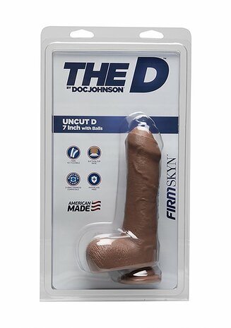 Uncut D - Realistische FIRMSKYN Dildo met Ballen - 18 cm