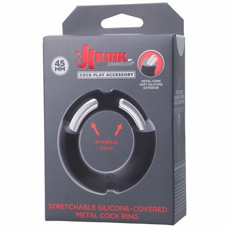 Siliconen Cockring met Metalen Binnenkant - 45 mm