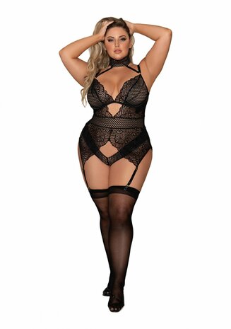 Kanten Kousenband Teddy - XL 3X