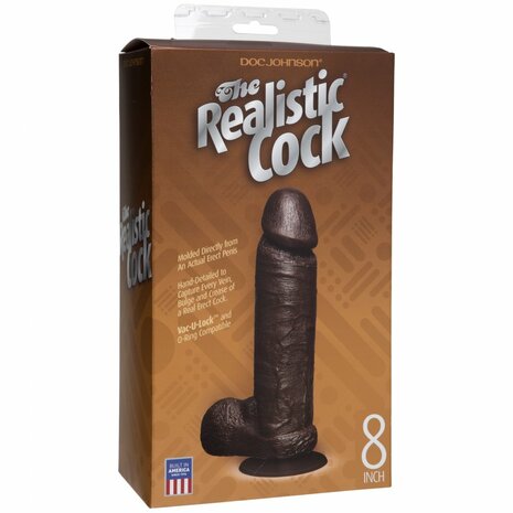 Dildo met Vac-U-Lock Zuignap - 20 cm