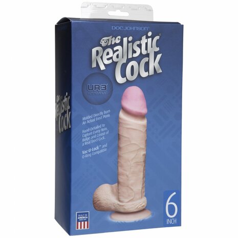 Dildo met Vac-U-Lock Zuignap - 15 cm