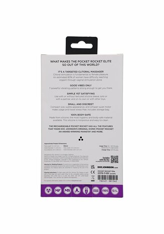 Elite - Mini Vibrator met Verwisselbaar Opzetstuk - 10 cm