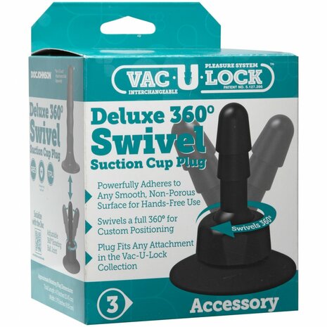 Deluxe 360 Swivel - Butt Plug met Zuignap