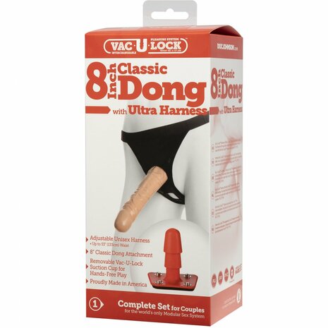 Klassieke Dong + Ultra Harnas - 20 cm
