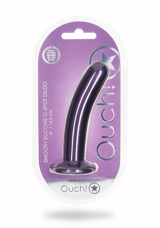 Smooth G-Spot Dildo - 6'' / 14,5 cm - Metallic Purple